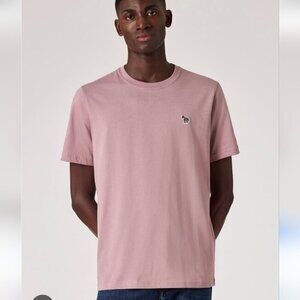 Mens Paul Smith Slim Fit Light Pink Short Sleeve Tee - Size Medium